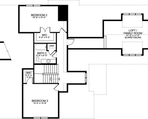 floor plan hinsdale meadows ridgefield upper floor shingle