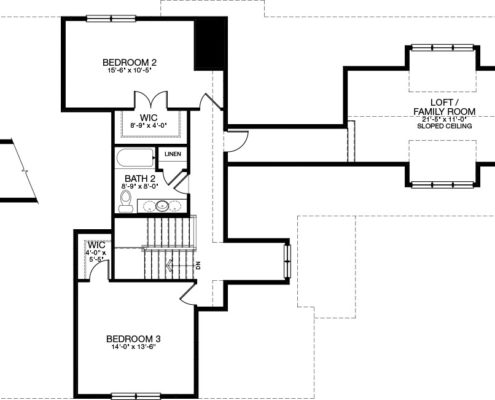 hinsdale meadows ridgefield upper floor shingle plan