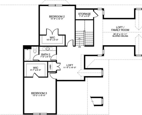 hinsdale meadows woodbridge upper floor shingle plan