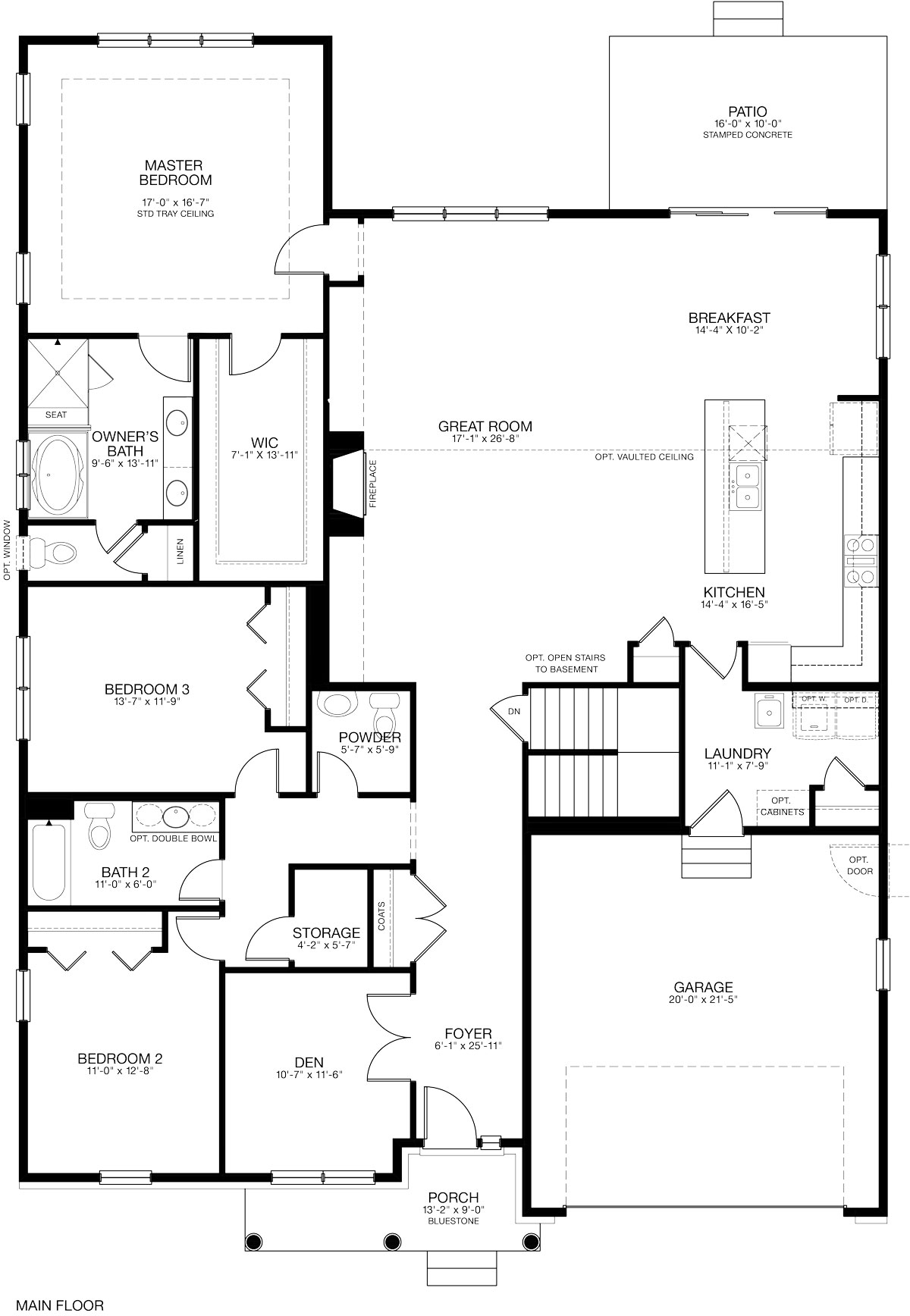Luxury Wellington Shingle Floor Plan Edward R. James Homes