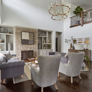 staged living room area in a home in hinsdale