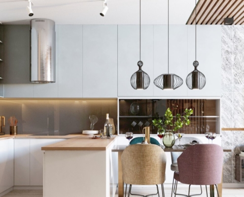 A clean modern kitchen