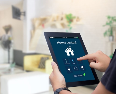 Smart home app on tablet