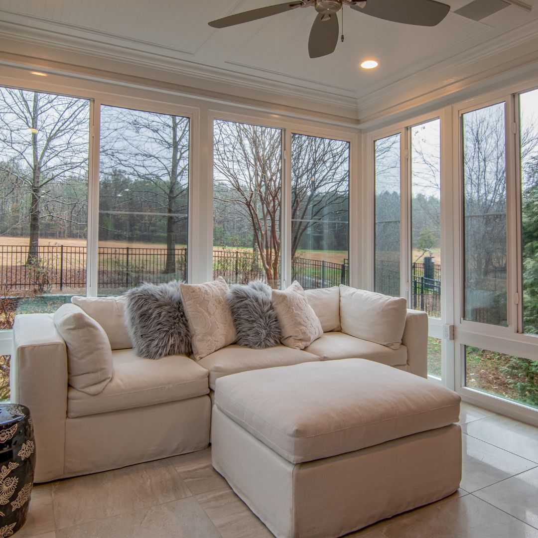 Large windows in living room