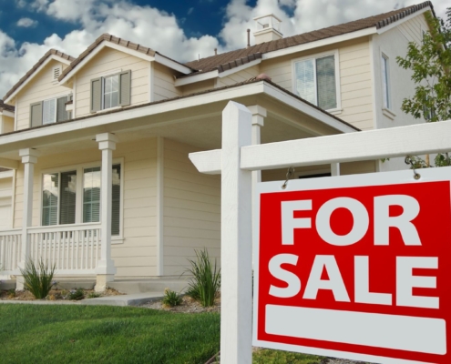 for sale sign in front of white house